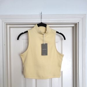 Everlane Mockneck Crop in Buttercream Yellow size XS